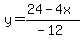 y=%2824-4x%29%2F%28-12%29