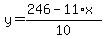 y=%28246-11%2Ax%29%2F10