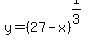 y=%2827-x%29%5E%281%2F3%29