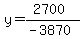 y=%282700%29%2F%28-3870%29