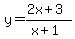 y=%282x%2B3%29%2F%28x%2B1%29