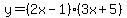 y=%282x-1%29%283x%2B5%29