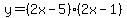 y=%282x-5%29%282x-1%29