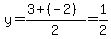 y=%283%2B%28-2%29%29%2F2=1%2F2
