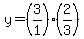 y=%283%2F1%29%282%2F3%29