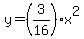 y=%283%2F16%29x%5E2