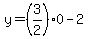 y=%283%2F2%290+-2
