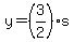 y=%283%2F2%29s