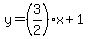 y=%283%2F2%29x%2B1