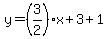 y=%283%2F2%29x%2B3%2B1