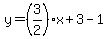 y=%283%2F2%29x%2B3-1