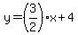 y=%283%2F2%29x%2B4