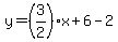 y=%283%2F2%29x%2B6-2