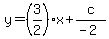 y=%283%2F2%29x%2Bc%2F%28-2%29