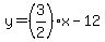 y=%283%2F2%29x-12