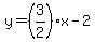 y=%283%2F2%29x-2
