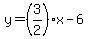y=%283%2F2%29x-6