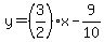 y=%283%2F2%29x-9%2F10
