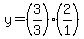 y=%283%2F3%29%282%2F1%29