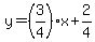 y=%283%2F4%29%2Ax%2B2%2F4