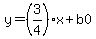 y=%283%2F4%29x%2Bb0
