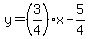 y=%283%2F4%29x-5%2F4