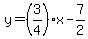 y=%283%2F4%29x-7%2F2