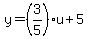 y=%283%2F5%29u%2B5