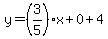 y=%283%2F5%29x%2B0%2B4