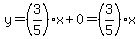 y=%283%2F5%29x%2B0=%283%2F5%29x