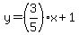 y=%283%2F5%29x%2B1