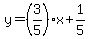 y=%283%2F5%29x%2B1%2F5