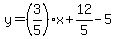 y=%283%2F5%29x%2B12%2F5-5