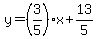 y=%283%2F5%29x%2B13%2F5