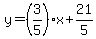 y=%283%2F5%29x%2B21%2F5