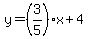 y=%283%2F5%29x%2B4