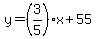 y=%283%2F5%29x%2B55