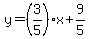 y=%283%2F5%29x%2B9%2F5