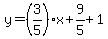 y=%283%2F5%29x%2B9%2F5%2B1