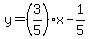 y=%283%2F5%29x+-+1%2F5
