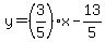 y=%283%2F5%29x-13%2F5