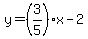 y=%283%2F5%29x-2