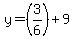 y=%283%2F6%29%2B9