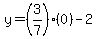 y=%283%2F7%29%2A%280%29-2