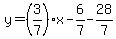 y=%283%2F7%29%2Ax-6%2F7-28%2F7