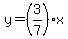 y=%283%2F7%29x