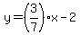 y=%283%2F7%29x-2