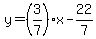 y=%283%2F7%29x-22%2F7