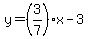 y=%283%2F7%29x-3