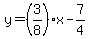 y=%283%2F8%29x-7%2F4